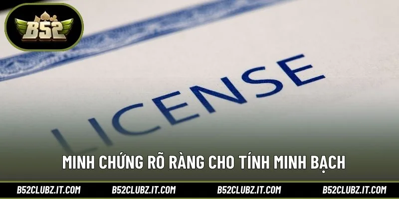 Minh chứng rõ ràng cho tính minh bạch