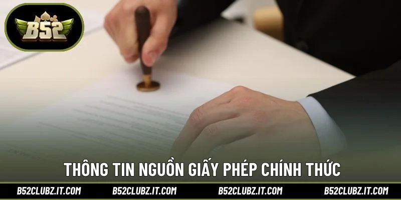 Thông tin nguồn giấy phép chính thức